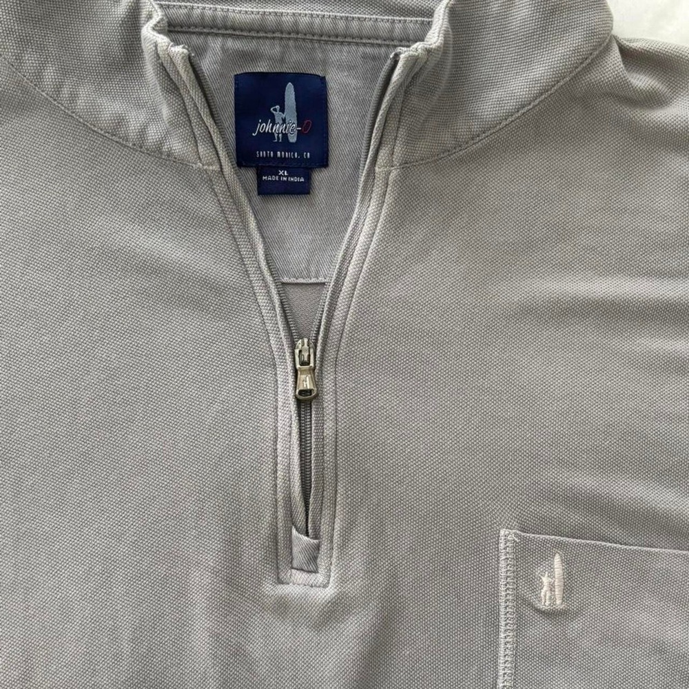 Johnnie-O grey quarter zip long sleeve Pullover Size XL